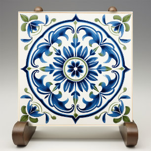 Carreau Médaillon d'Italie Florale Majestueuse Sicilienne
