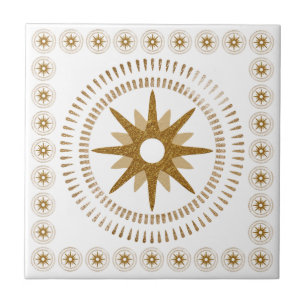 Carreau Médaillon Starburst Or