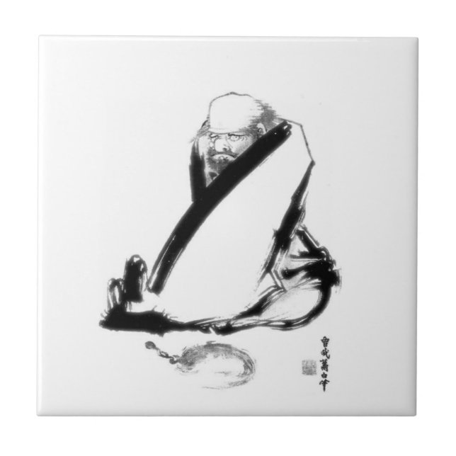 Carreau Méditation de zen de Daruma (Devant)