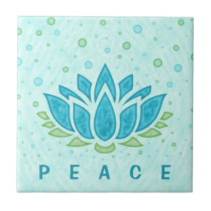 Carreau Méditation Yoga Lotus Flower Zen  Modèle de texte