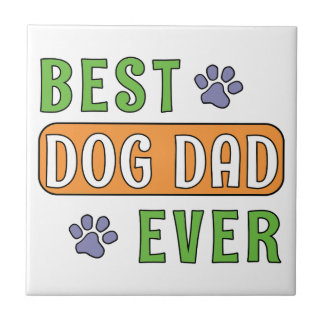 Carreau Meilleur papa chien de tous les temps