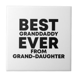 Carreau Meilleur petit-papa jamais vu de petite-fille