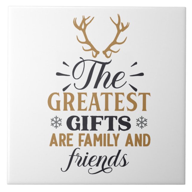 Carreau Meilleurs Cadeaux Famille et amis Word Art (Devant)