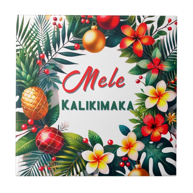 Carreau Mele Kalikimaka (Devant)