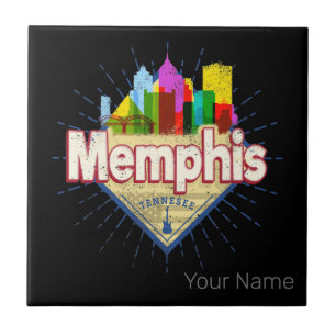 Carreau Memphis Tennessee United States Retro Skyline