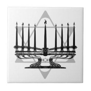 Carreau Menorah et étoile