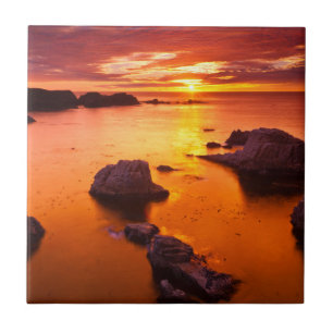 Carreau Mer d'Orange, coucher du soleil, Californie