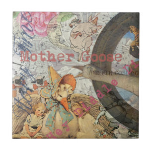 Carreau Mère Goose Nursery Rhyme Fairy Tale