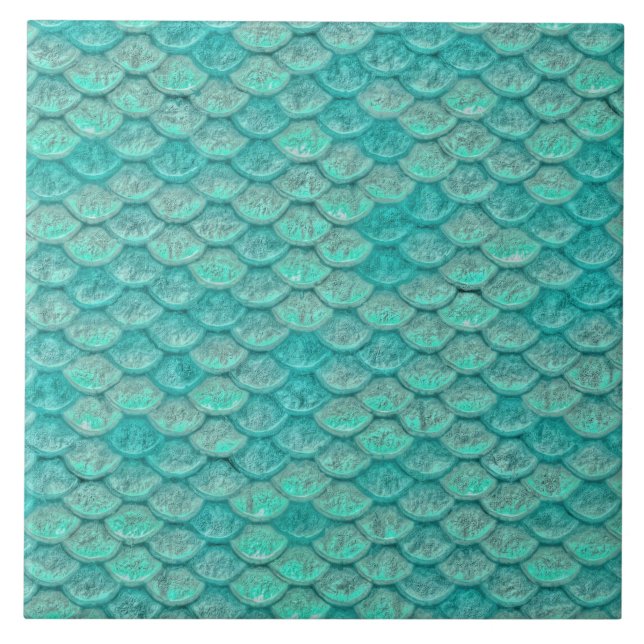 Carreau Mermaid Sea Geen Scales (Devant)