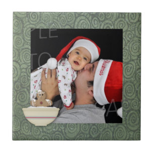 Carreau Messy Gingerbread Homme Custom Holiday Photo Tile