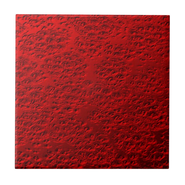 Carreau Métal rouge endommagé (Devant)