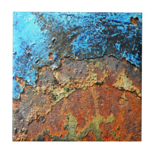 Carreau Metall texturisé de rouille