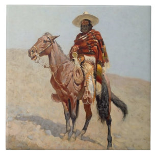 Carreau "Mexicain Vaquero Horseman" par Frederick Remingto