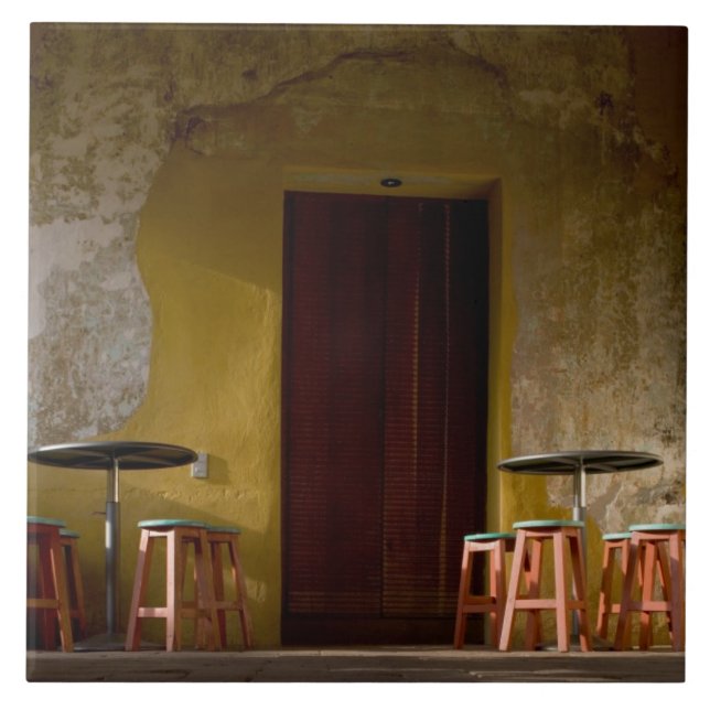 Carreau Mexique, Oaxaca, balcon ensoleillé de l'après-midi (Devant)