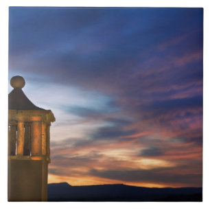 Carreau Mexique, San Miguel de Allende. Coucher de soleil 