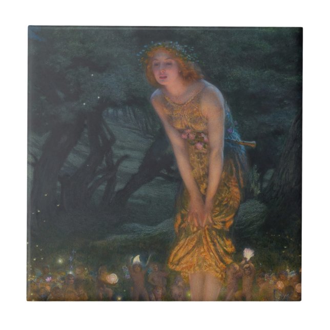 Carreau Mi-été Eve Edward Robert Hughes fées imaginaire (Devant)