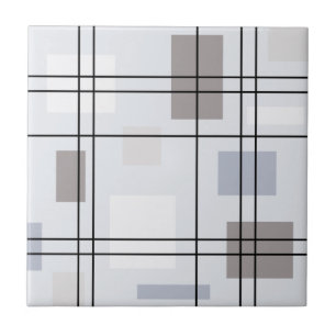 Carreau Mi-siècle moderne géométrique 16