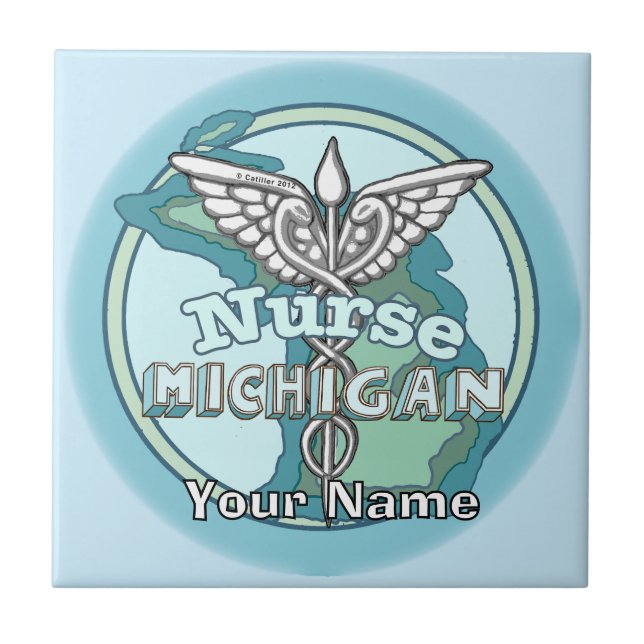 Carreau Michigan Nurse Caduceus Tile (Devant)