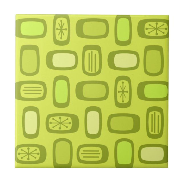 Carreau Midcentury MCM Rounded Rectangles Chartreuse (Devant)