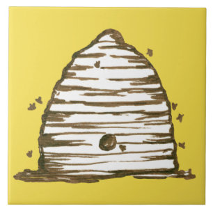 Carreau Miel Bee Skep jaune