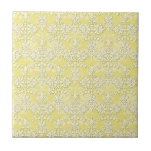 Carreau Mignon Damassé Jaune