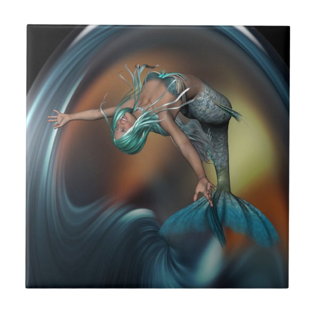 Carreau Mignonne Sirène Baignade Joyeuse (Devant)