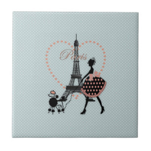 Carreau Mignonne vintage fille romantique silhouette march