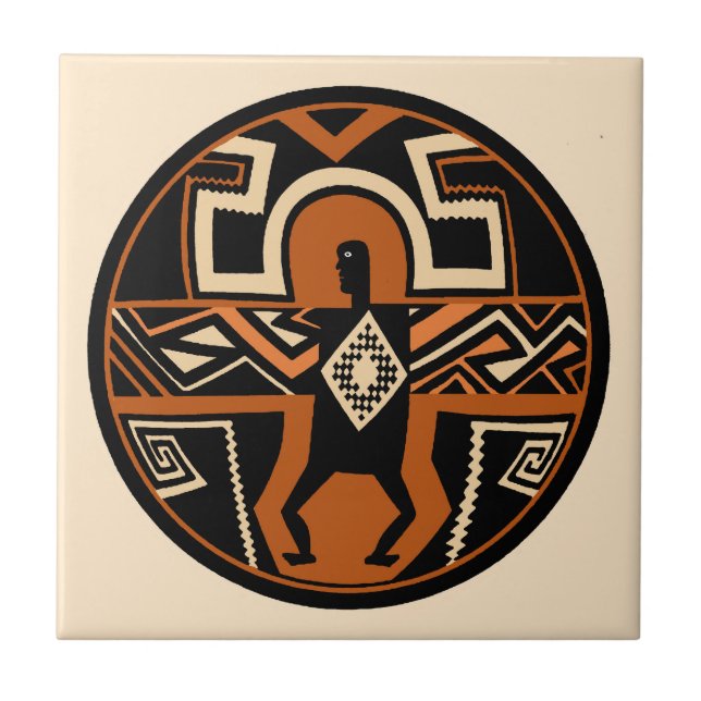 Carreau Mimbres Shaman Guerrier Carrelage (Devant)