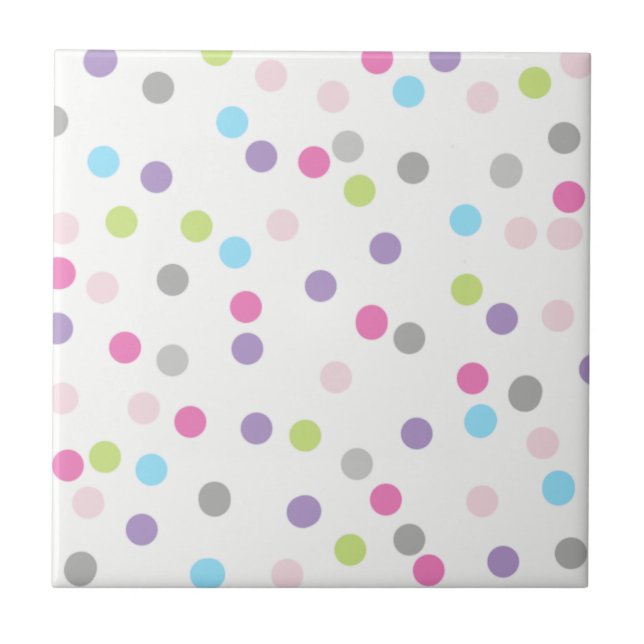 Carreau Minimalisme Art Abstrait Petits Dots Pastel (Devant)
