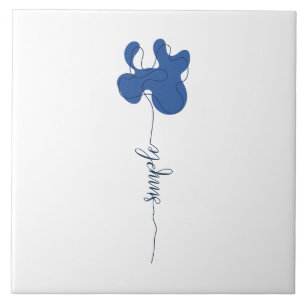 Carreau Minimalisme Carrelage en Céramique Fleur Simple