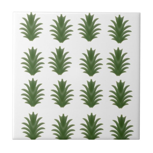 Carreau Minimalist Green Leaf Botanical Paper Plate (Devant)