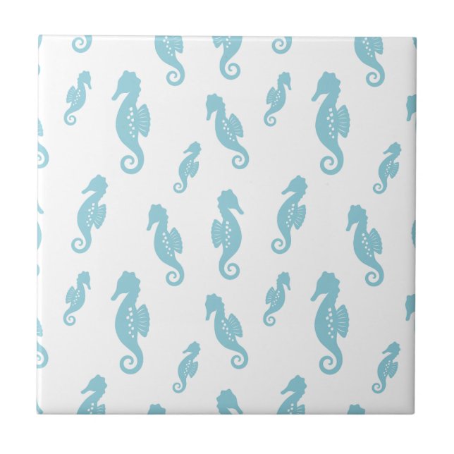 Carreau Minimalist Seahorse Ocean Seamless Pattern (1) (Devant)