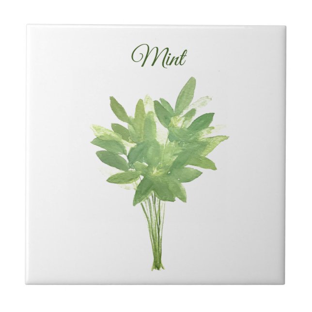 Carreau Mint Herb Vert Cuisine Cuisine Gastronomique Vert  (Devant)