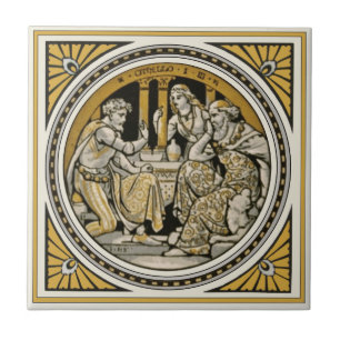 Carreau Minton Shakespeare Othello Tile par John Moyr Smit