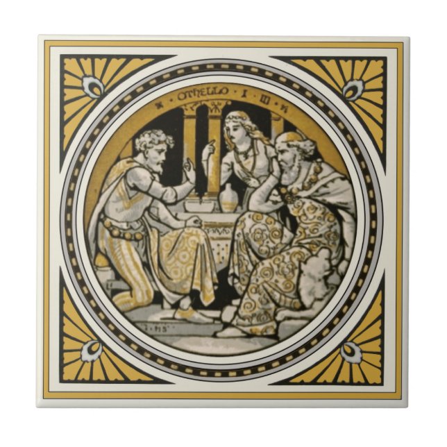 Carreau Minton Shakespeare Othello Tile par John Moyr Smit (Devant)