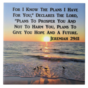 CARREAU MISE À JOUR DE JEREMIAH 29:11 SUNRISE