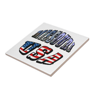 Carreau Missouri Picture et USA Text