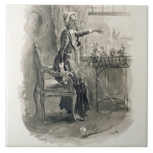 Carreau Mme Betsy Trotwood, de 'Charles Dickens : Un Gossi