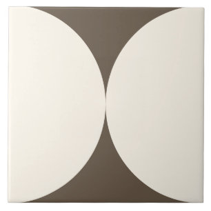 Carreau Mocha Brown Géométrique Semi-cercle Carrelage