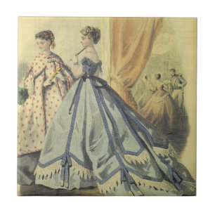 Carreau Mode féminine des années 1860