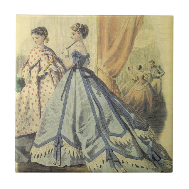 Carreau Mode féminine des années 1860 (Devant)