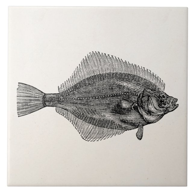 Carreau Modèle aquatique de poissons de poissons vintages (Devant)