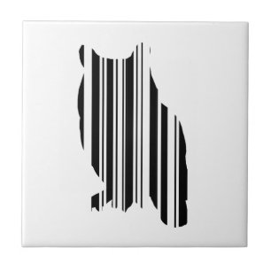 Carreau MODELE DE DESIGN Aviaire Code Barres Oiseau CHOUET