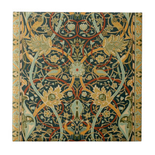 Carreau Modèle de tapisserie forestière de William Morris