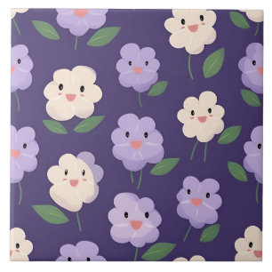 Carreau Modèle Floral Cute Kawaii