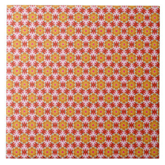 Carreau Modèle floral d'art populaire vintage