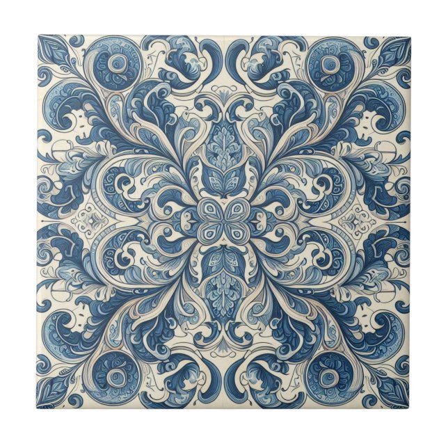 Carreau Modèle floral italien vintage moderne #10 (Devant)
