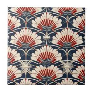 Carreau Modèle floral stylisé inspiré d'Owen Jones
