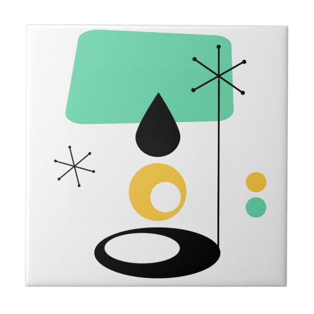 Carreau modèle moderne de lampe du milieu du siècle (Devant)