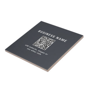 Carreau Modèle simple pour votre code QR   Gris charbon